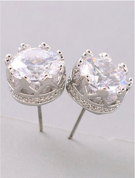 Earrings large cubic zirconia