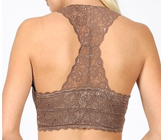 Lace bralette black