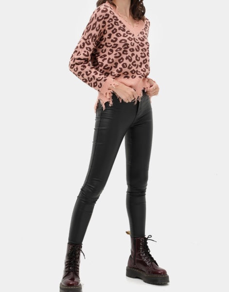 Leopard print sweater