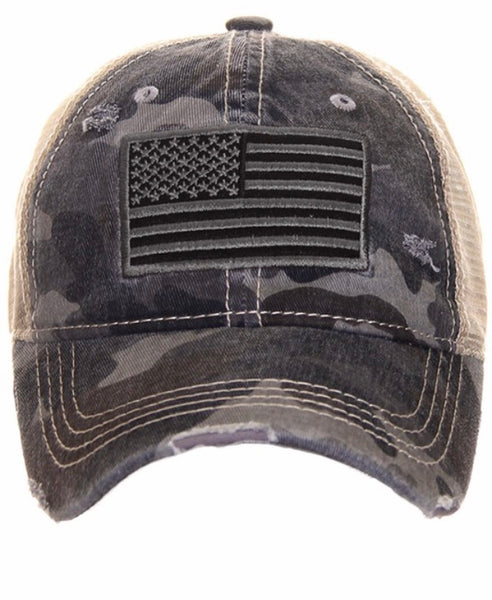 C.C. Camouflage flag trucker hat