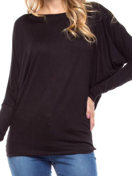 Black Dolman Top