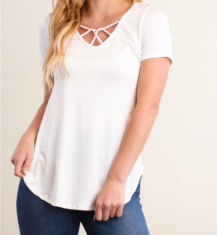 Ivory crisscross top