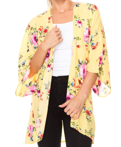 Kimono cardigan floral print