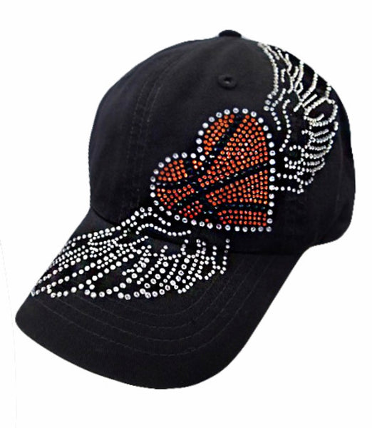 Winged basketball heart hat