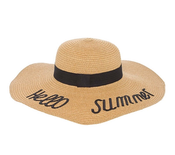 Embroidered floppy hat