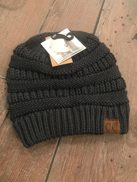 C.C. Criss cross ponytail beanie