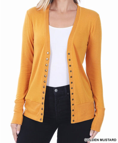 Golden mustard sweater cardigan