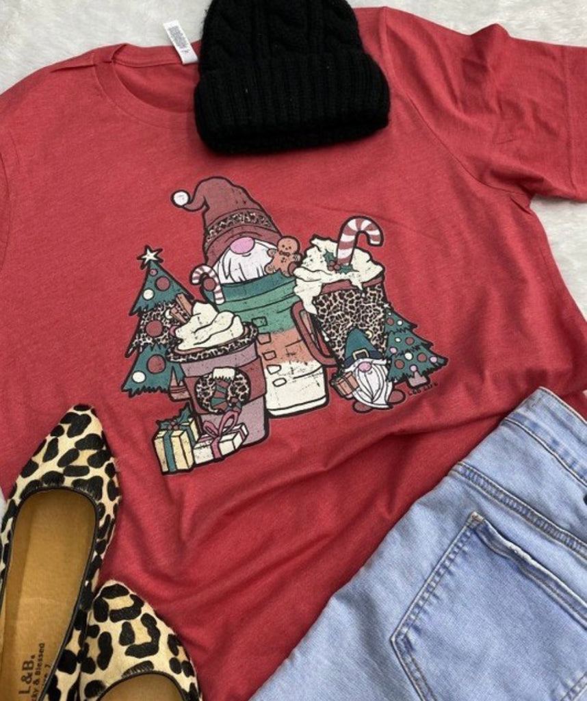 Coffee gnomes Christmas T-shirt