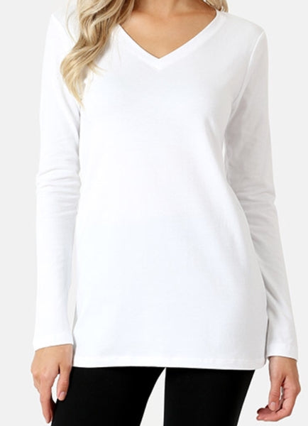 Long sleeve v-neck top