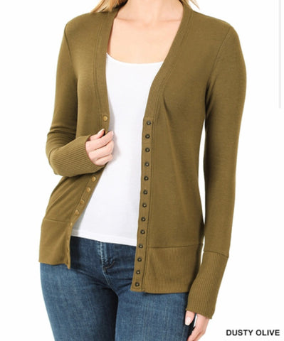 Dusty olive sweater cardigan