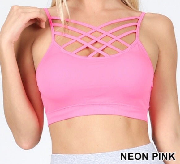 Bralette neon pink