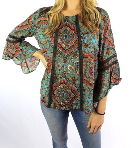 Floral peasant top