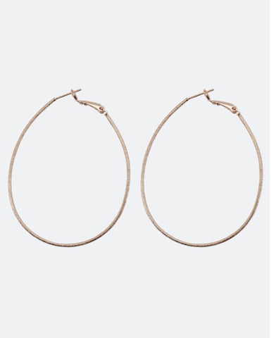 Earrings oval hoop shaped