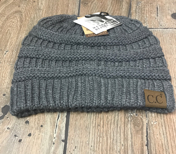 C.C. Messy bun beanie