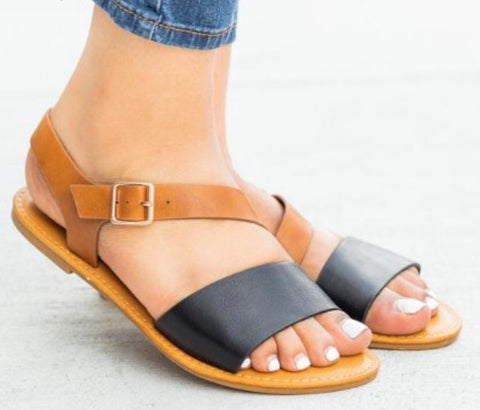 Black & brown sandal