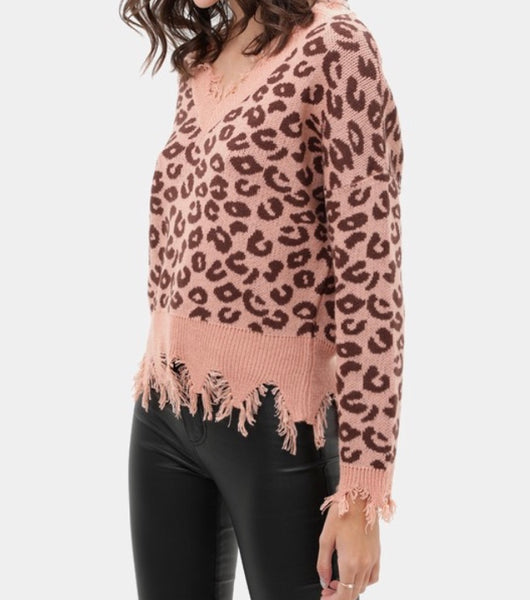 Leopard print sweater