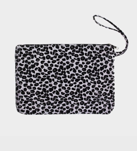 Animal print wristlet wallet