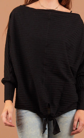 Black off shoulder dolman top