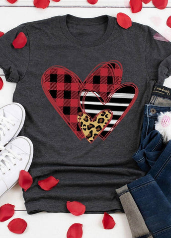 Valentines heart graphic tee