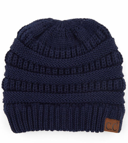 C.C. Criss cross ponytail beanie