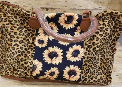 Sunflower/Leopard Tote