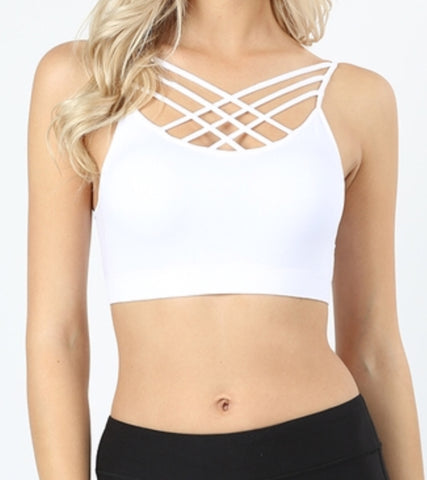 Bralette white strappy