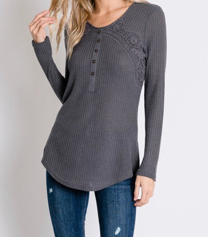 Lace Detail Henley