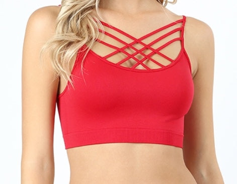 Bralette red strappy