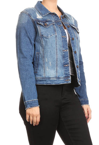 Plus denim jacket