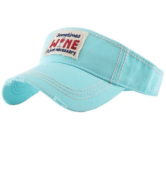 “Sometimes wine is just necessary” sun visor