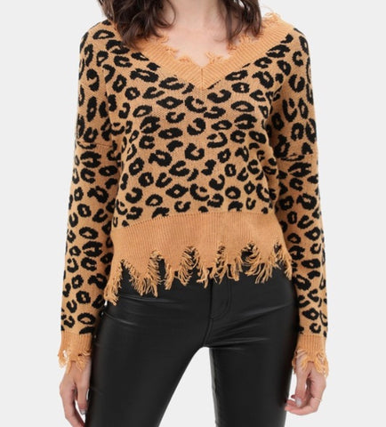 Leopard print sweater