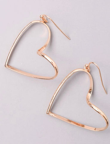 Earrings wire heart