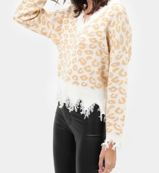 Leopard print sweater