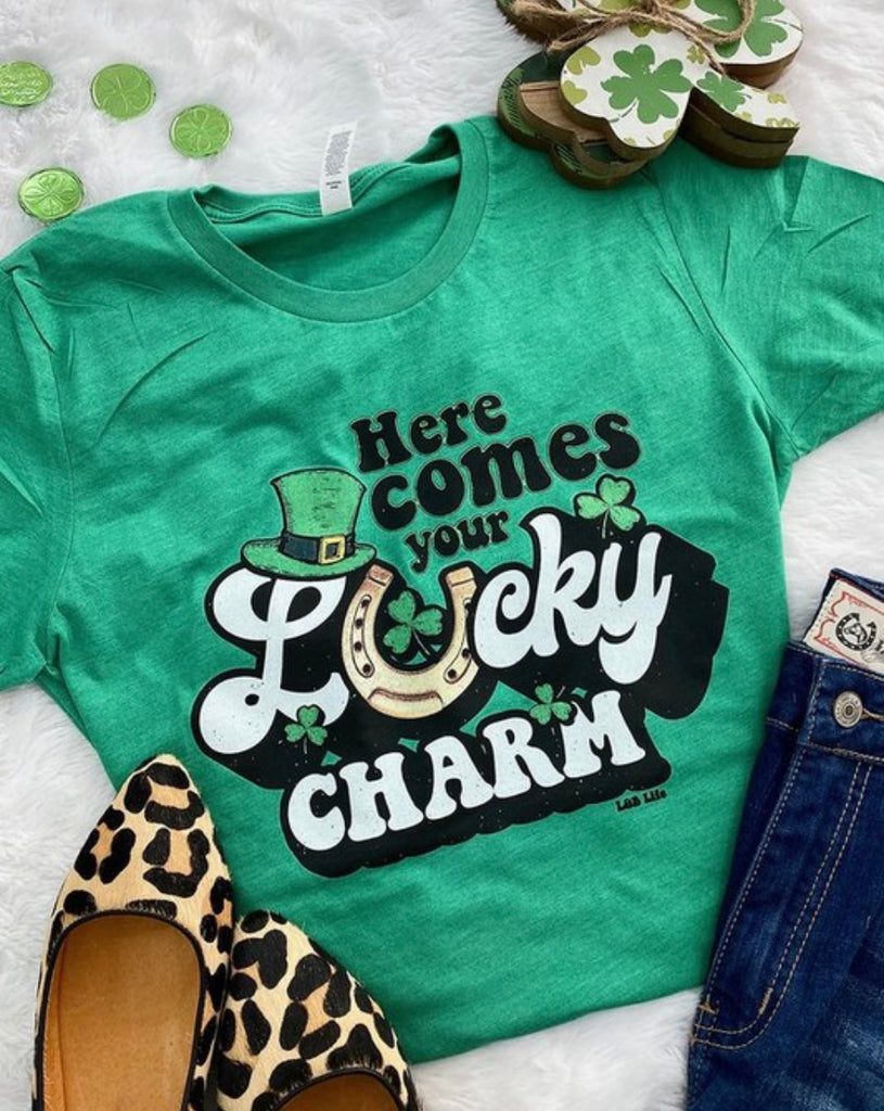 “Here comes your lucky charm” tee