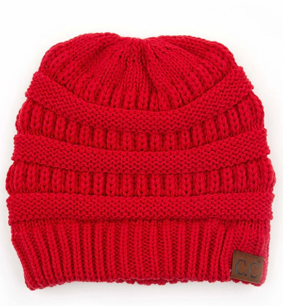 C.C. Criss cross ponytail beanie