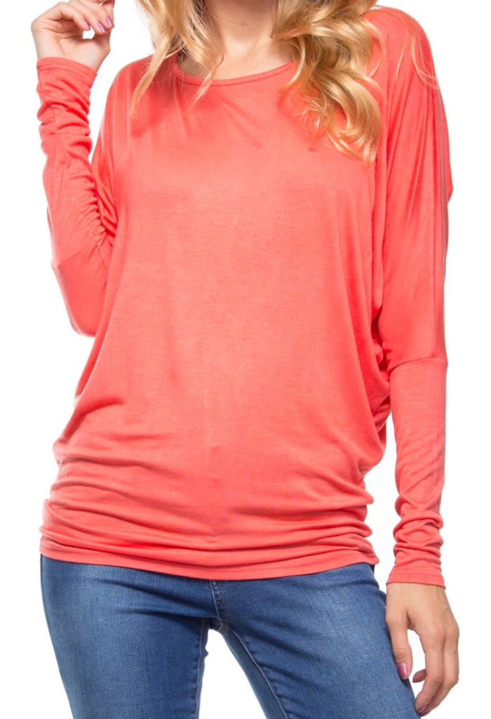 Coral Dolman top