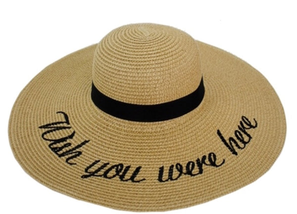 Embroidered floppy hat