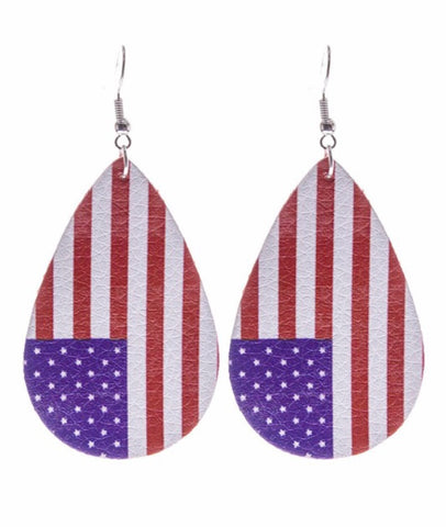 USA flag earrings