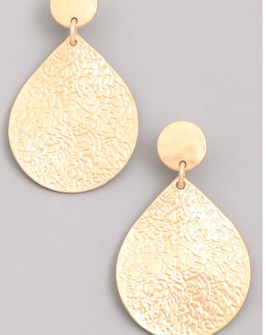 Earrings oval metal