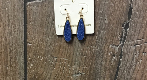 Earrings stone teardrop