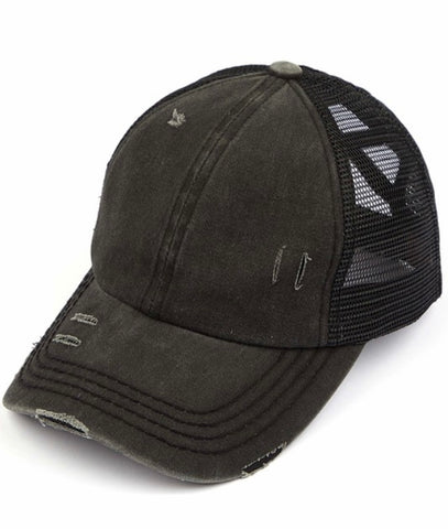 C.C. crisscross ponytail trucker hat