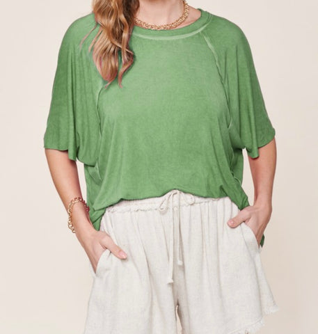 Loose fit short sleeve top