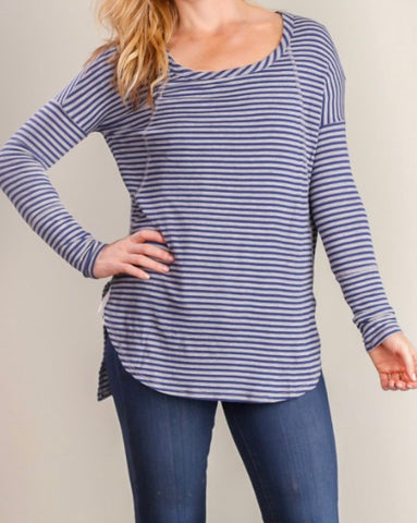 Navy stripe top