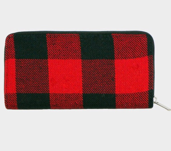 Buffalo plaid wallet