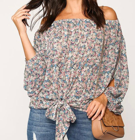 Floral off shoulder top