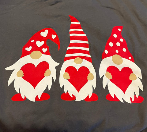 Valentine gnomes tee