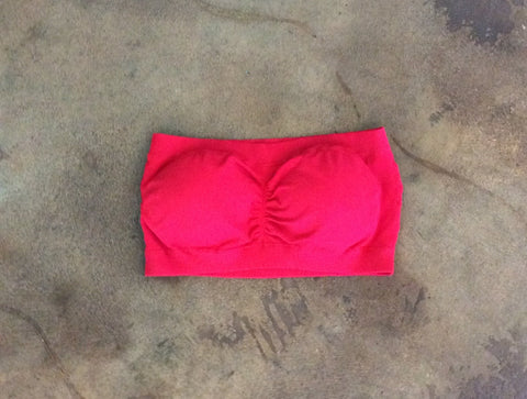 Tube bra red