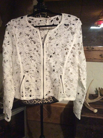 Lace jacket white