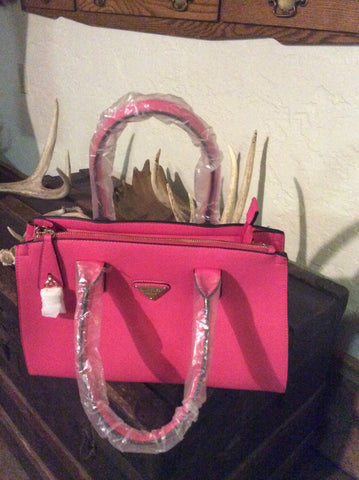 Purse zip top fuchsia