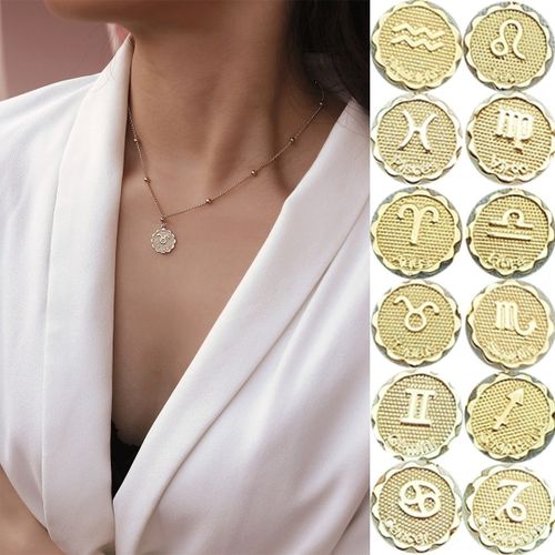 Zodiac coin necklace